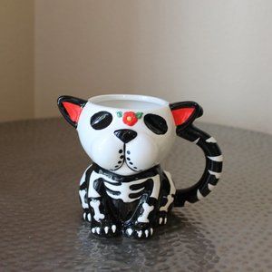 Day of the Dead Skeleton Gothic Halloween Dog Mug